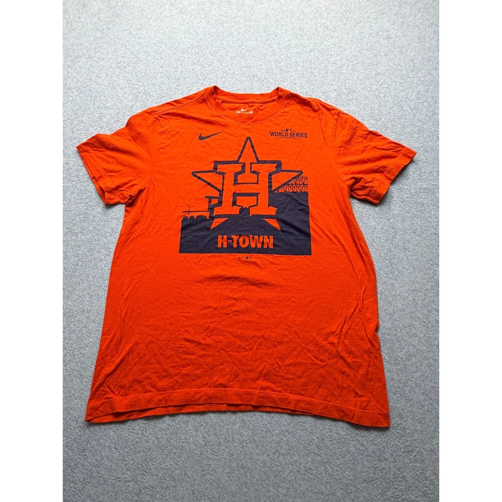 Nike Houston Astros 2021 World Series H-Town Orange T-Shirt Mens Medium
